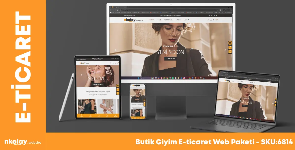 Butik Giyim E-ticaret Web Paketi (SKU-6814)