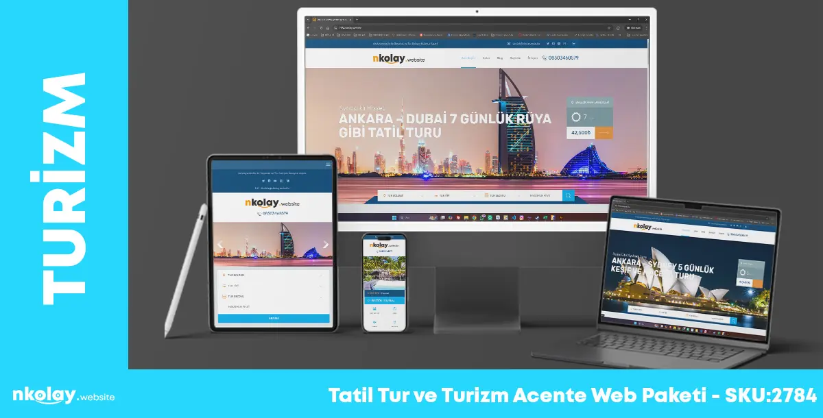 Tatil Tur ve Turizm Acente Web Paketi (SKU:2784)