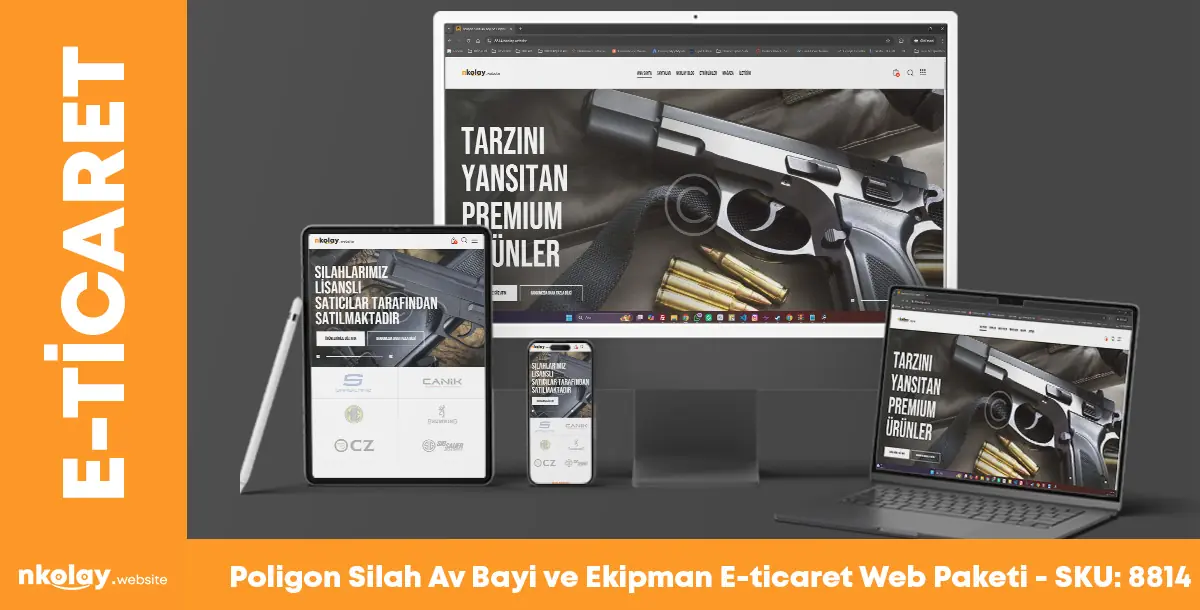 Poligon Silah Av Bayi ve Ekipman E-ticaret Web Paketi (SKU:8814)