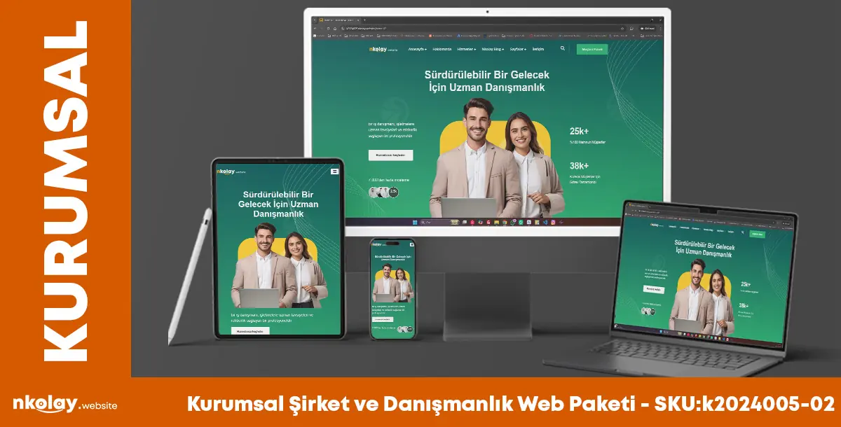 Kurumsal Şirket ve Danışmanlık Web Paketi (SKU:k2024005-02)