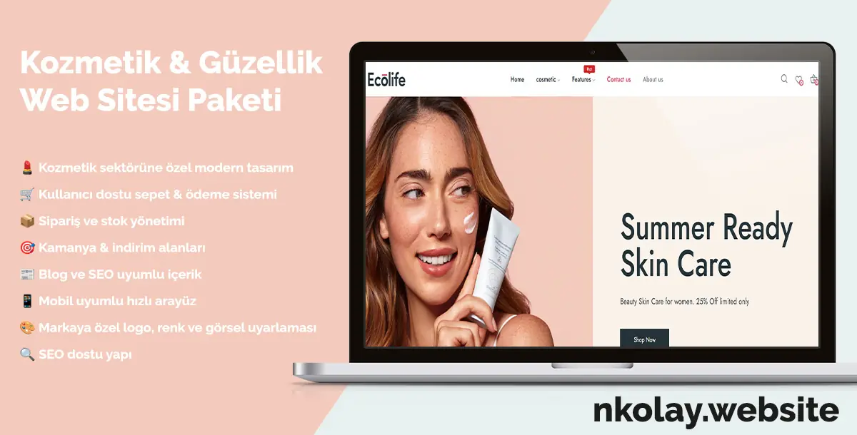 Kozmetik & Güzellik Web Sitesi 3